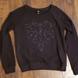 Damask embroidered front Sweatshirt